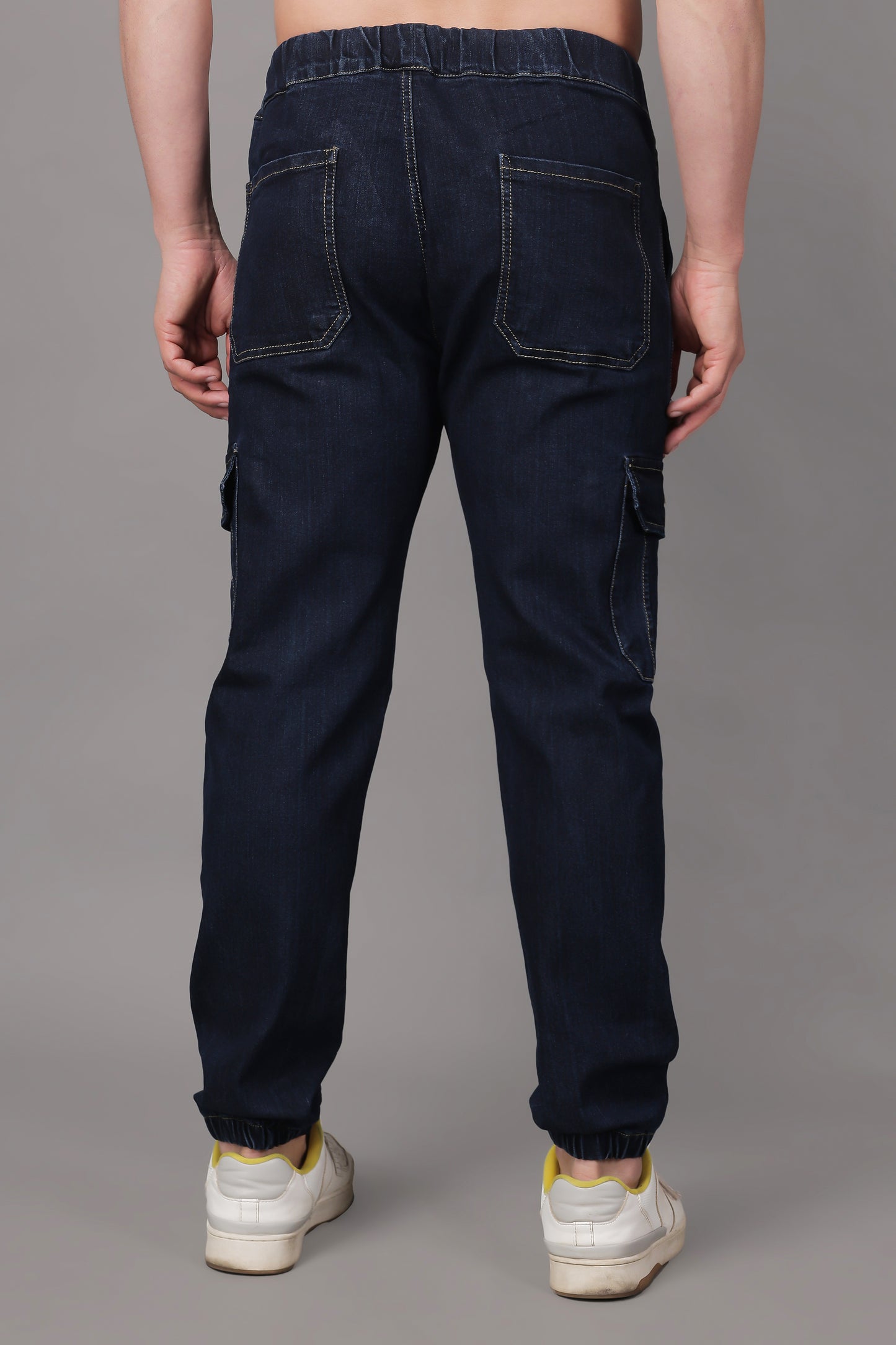 ZAYSH Men Regular fit Mid Rise Dark Blue Cargo Pants (JOG-DEN-6P)