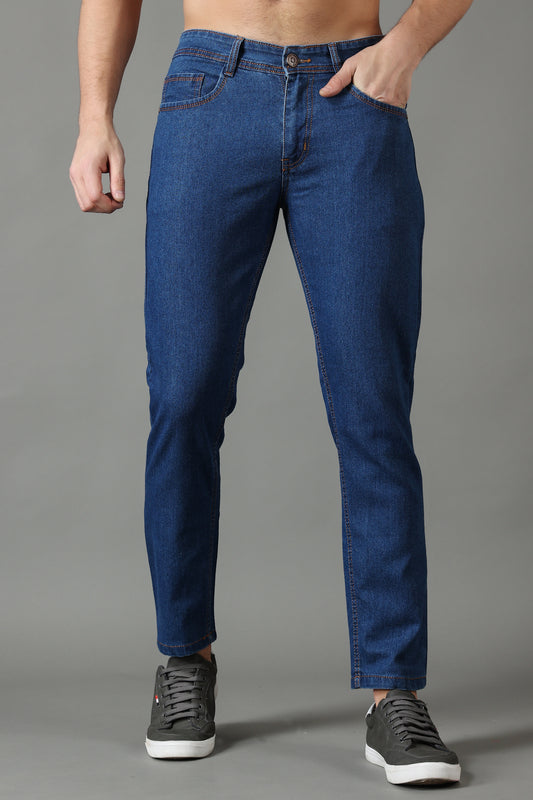 ZAYSH Men Slim Mid Rise Blue Jeans