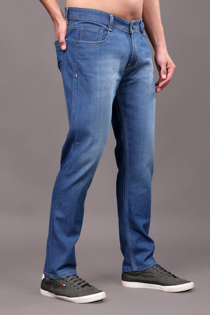 ZAYSH Men Slim Mid Rise Blue Washed Jeans