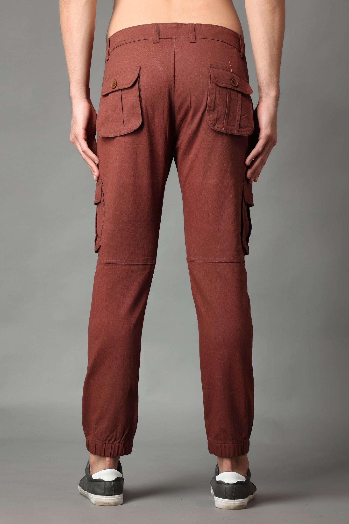 ZAYSH Men Regular Mid Rise Brown Cargo Pants